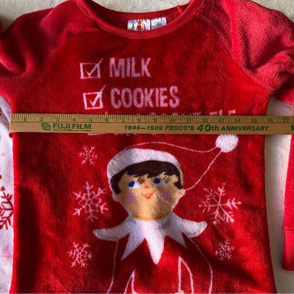 Elf on the shelf‎ Pajama Set Size Large Red Christmas Cozy
